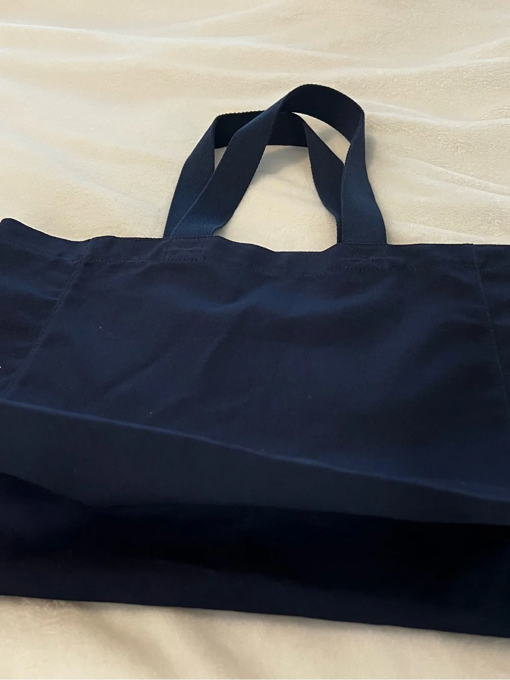 Lacoste cotton Large Tote Bag- Navy Blue